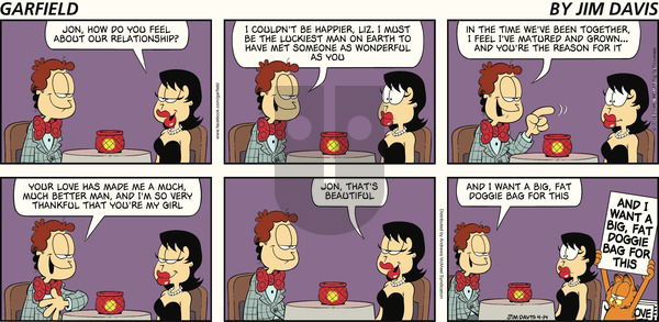 Garfield on Sunday April 14, 2019 Comic Strip