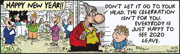 Frank and Ernest on Thursday December 31, 2020 Comic Strip