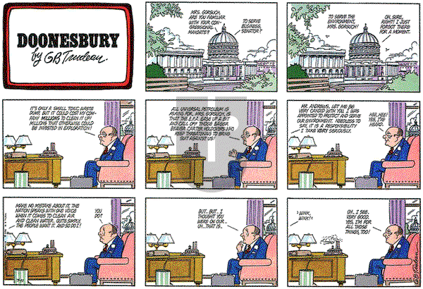 Doonesbury on Sunday July 11, 1982 Comic Strip