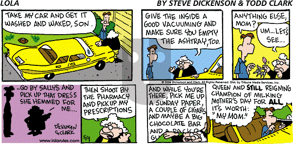 Lola on Sunday May 9, 2004 Comic Strip