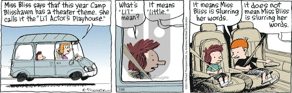 Cul de Sac - Monday July 26, 2021 Comic Strip