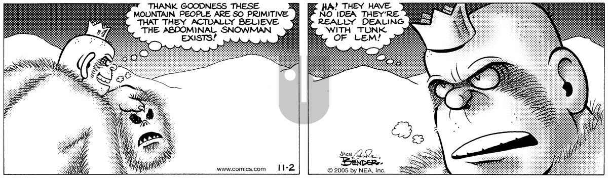 Alley Oop - Wednesday November 2, 2005 Comic Strip