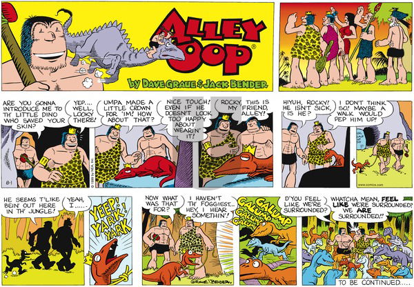 Alley Oop on Sunday August 1, 1999 Comic Strip