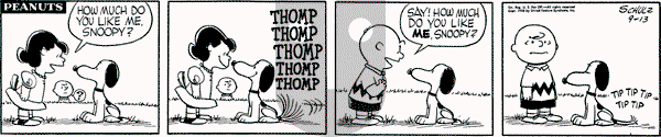 Peanuts - Thursday September 13, 1956 Comic Strip