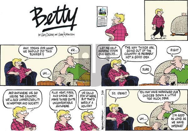 Betty on Sunday March 30, 2025 Comic Strip