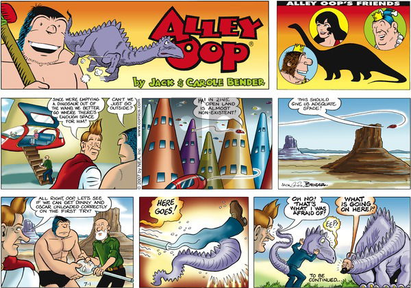 Alley Oop on Sunday July 1, 2007 Comic Strip
