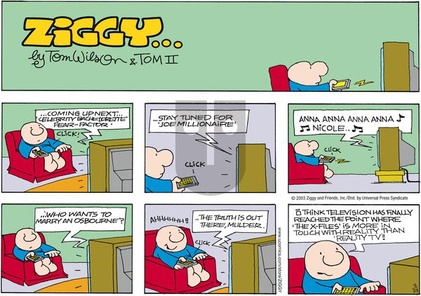 Ziggy on Sunday February 23, 2003 Comic Strip
