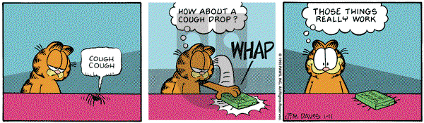 Garfield on Wednesday January 11, 1995 Comic Strip