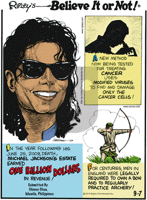 Ripley's Believe It or Not - Tuesday September 7, 2010 Comic Strip