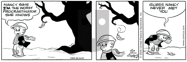Nancy on Tuesday February 22, 2005 Comic Strip
