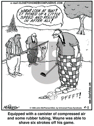 Close to Home on Saturday April 3, 1999 Comic Strip