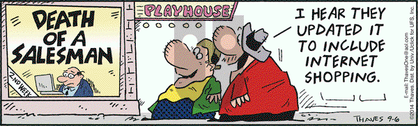 Frank and Ernest on Saturday September 6, 2014 Comic Strip