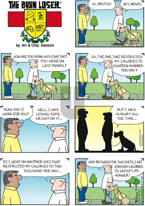 The Born Loser on Sunday July 1, 2012 Comic Strip