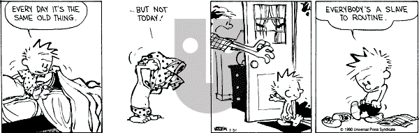 Calvin and Hobbes - Tuesday July 31, 1990 Comic Strip