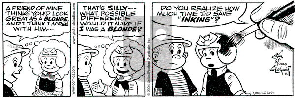 Nancy on Thursday April 22, 2004 Comic Strip