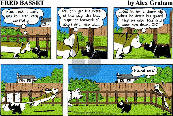 Fred Basset on Sunday June 23, 2002 Comic Strip