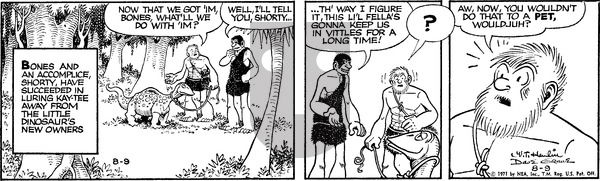 Alley Oop on Monday August 9, 1971 Comic Strip