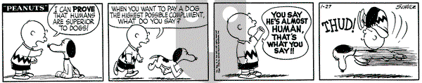 Peanuts on Friday January 27, 1956 Comic Strip