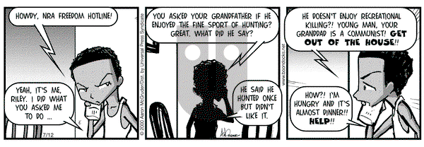 The Boondocks on Friday July 12, 2002 Comic Strip
