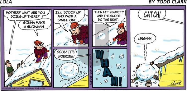 Lola on Sunday January 17, 2016 Comic Strip