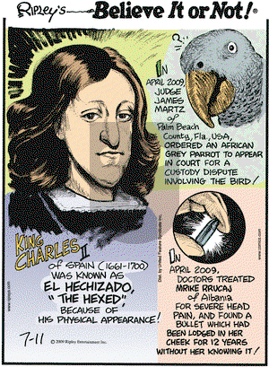 Ripley's Believe It or Not on Saturday July 11, 2009 Comic Strip
