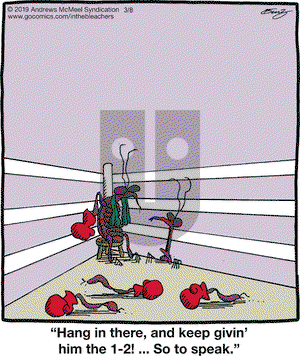 In the Bleachers on Friday March 8, 2019 Comic Strip