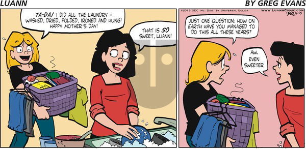 Luann - Sunday May 10, 2015 Comic Strip