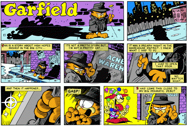 Garfield on Sunday May 28, 1989 Comic Strip