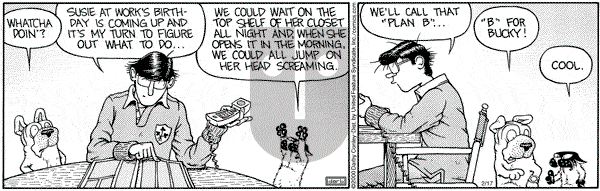 Get Fuzzy on Thursday February 17, 2000 Comic Strip