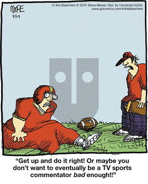 In the Bleachers on Monday September 29, 2014 Comic Strip