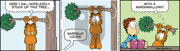 Garfield - Wednesday June 1, 2016 Comic Strip