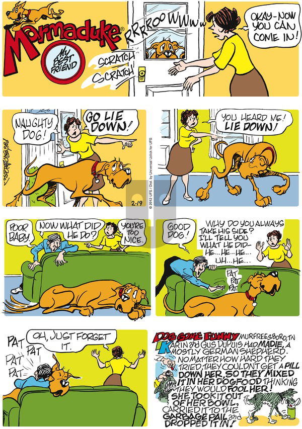 Marmaduke on Sunday February 19, 2012 Comic Strip