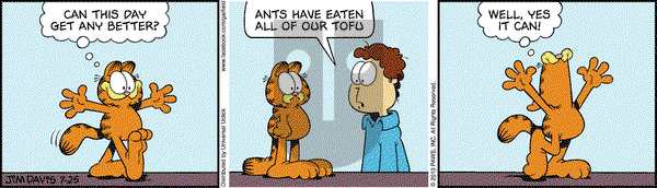 Garfield - Thursday July 25, 2013 Comic Strip