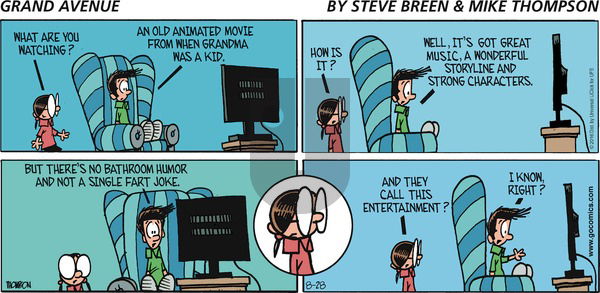 Grand Avenue on Sunday August 28, 2016 Comic Strip