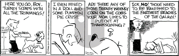 Red and Rover on Thursday November 23, 2006 Comic Strip