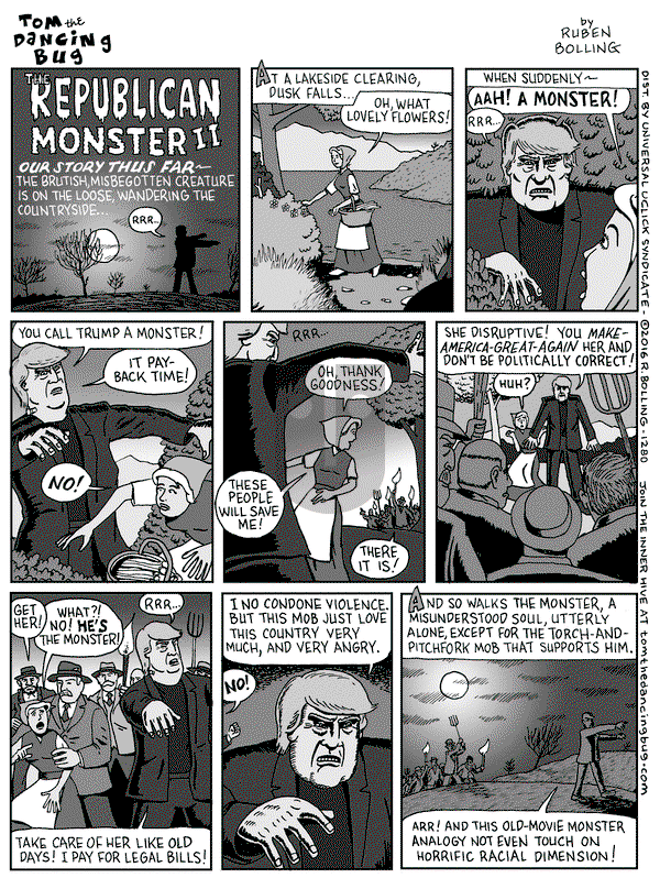 Tom the Dancing Bug on Friday March 18, 2016 Comic Strip