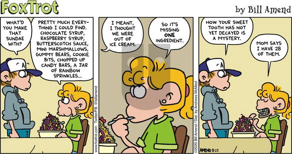 FoxTrot on Sunday August 23, 2020 Comic Strip