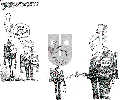 Matt Davies on Wednesday November 28, 2007 Comic Strip