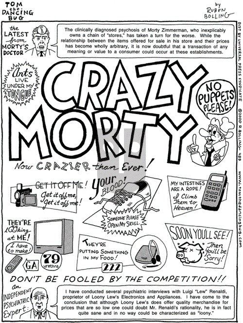 Tom the Dancing Bug on Sunday April 2, 2000 Comic Strip