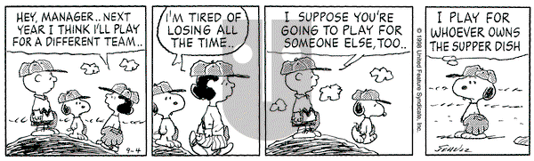 Peanuts on Friday September 4, 1998 Comic Strip