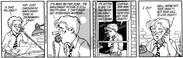 Doonesbury on Friday July 9, 1993 Comic Strip
