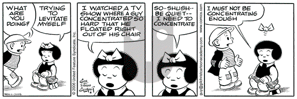 Nancy on Wednesday November 1, 2006 Comic Strip