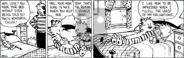 Calvin and Hobbes - Thursday November 29, 1990 Comic Strip