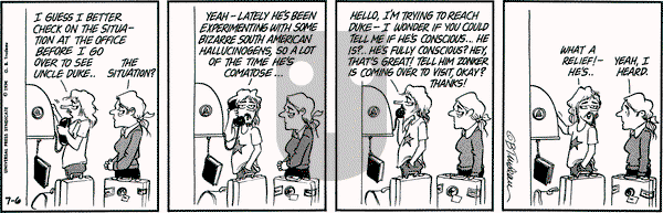 Doonesbury on Saturday July 6, 1974 Comic Strip