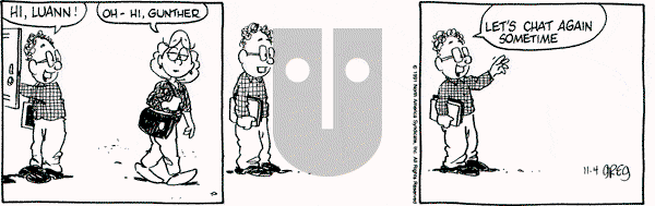 Luann on Monday November 4, 1991 Comic Strip