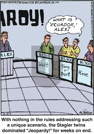 Close to Home on Tuesday June 21, 2011 Comic Strip