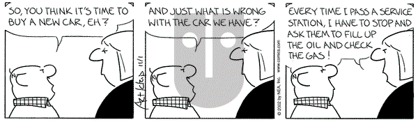 The Born Loser - Friday November 1, 2002 Comic Strip