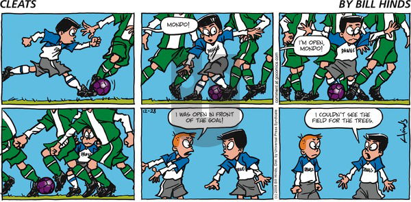 Cleats on Sunday December 28, 2008 Comic Strip