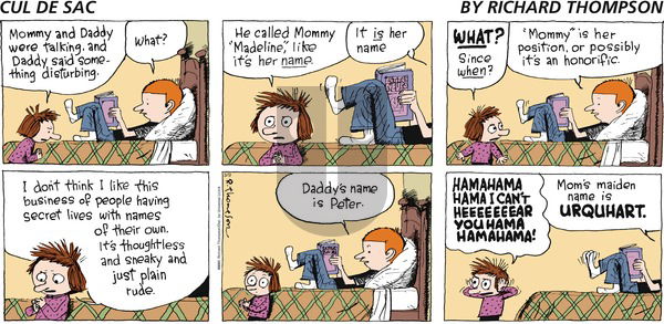 Cul de Sac - Sunday March 9, 2014 Comic Strip
