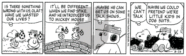 Peanuts on Tuesday August 26, 1997 Comic Strip